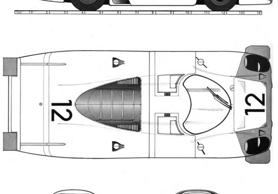 Porsche 917 (1969) (Порше 917 (1969)) - чертежи (рисунки) автомобиля